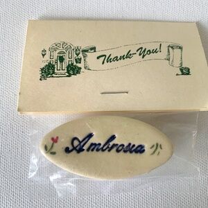 Longaberger Ceramic AMBROSIA Pin On - NEW